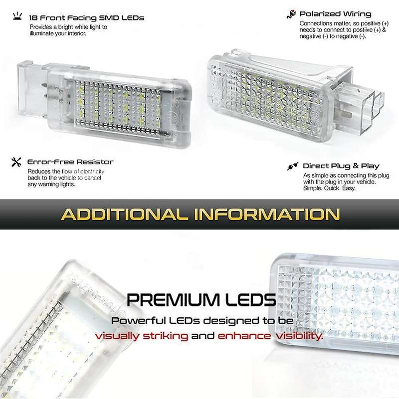 Car Footwell Light Trunk Light for - A4 A6 C6 C7 R8 Q5 Q3 Q7 A8 S3 RS6 4B0947415 4B0947415A 4E09474