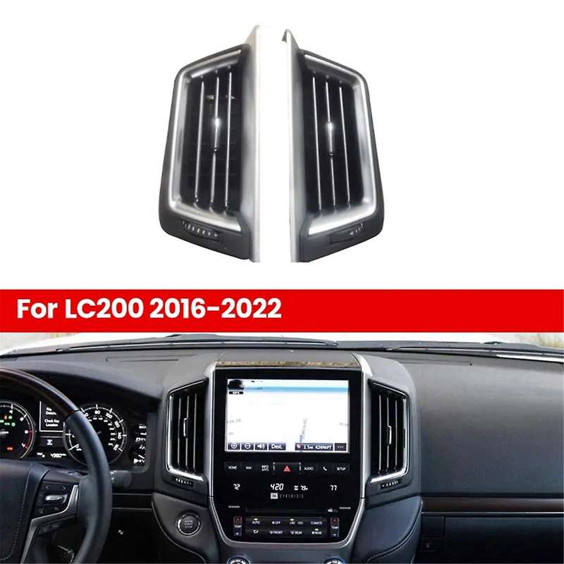 Car Front AC Middle Central Air Vent Grille Outlet Cover Panel Trim for Land Cruiser LC200 2016-2022