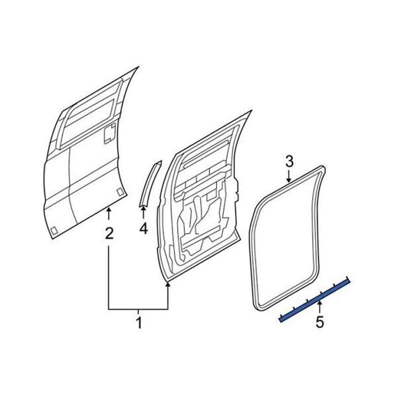 Car Front & Rear Lower Door Waterproof Strip Seal for 1999-1916 F250 F350 Part Number:1c3z-26253a24
