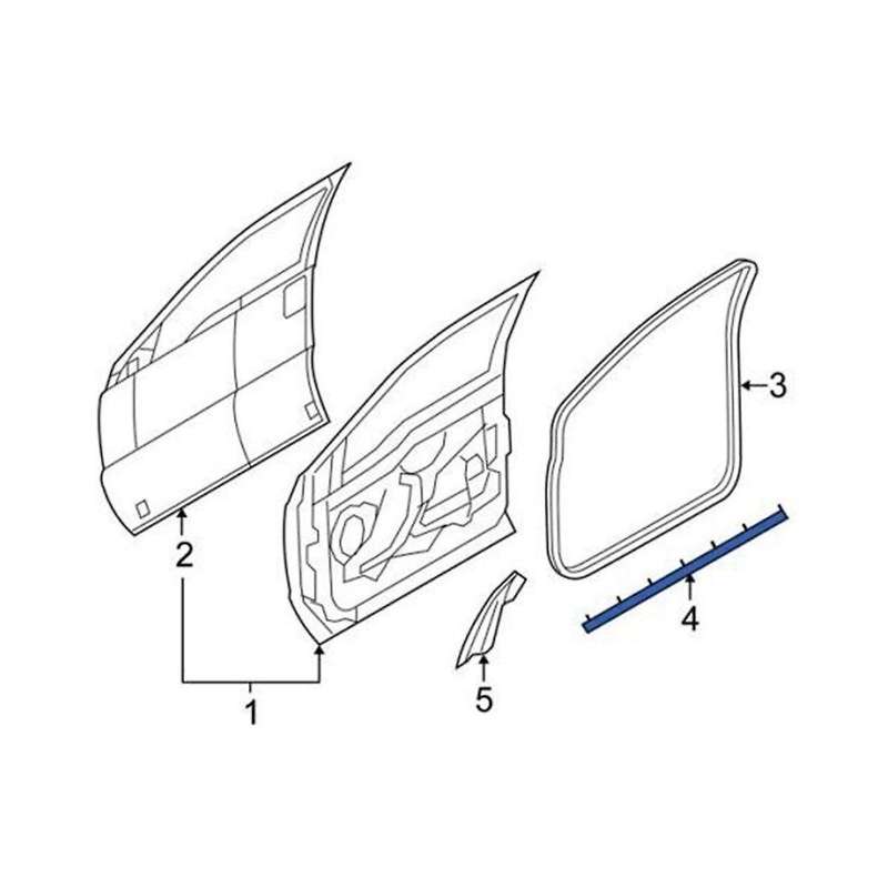 Car Front & Rear Lower Door Waterproof Strip Seal for 1999-1916 F250 F350 Part Number:1c3z-26253a24