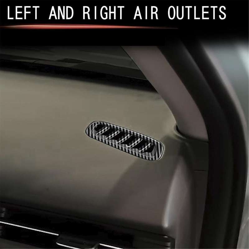 Car Front Air Vent Dashboard A/C Outlet Frame Cover Trim for 2024+ Carbon Fiber Pattern