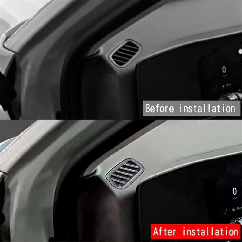 Car Front Air Vent Dashboard A/C Outlet Frame Cover Trim for 2024+ Wood Grain