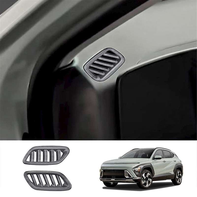 Car Front Air Vent Dashboard A/C Outlet Frame Cover Trim for 2024+ Wood Grain