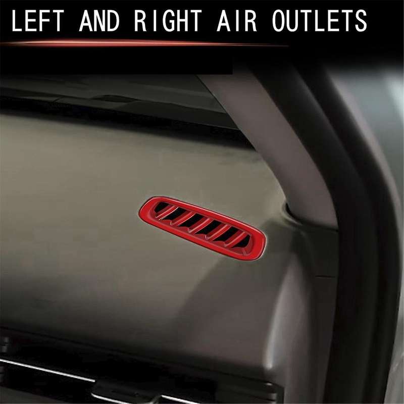 Car Front Air Vent Dashboard A/C Outlet Frame Cover Trim for 2024+ Red