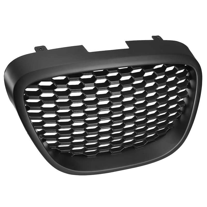 Car Front Black Honeycomb Grill Mesh Badgeless Sport Racing Grills for SEAT MK2 1P1 2006-2009