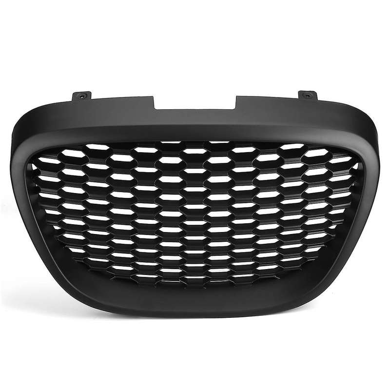 Car Front Black Honeycomb Grill Mesh Badgeless Sport Racing Grills for SEAT MK2 1P1 2006-2009