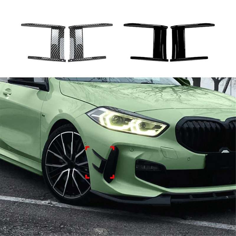 Car Front Bumper Air Vent Splitter Lip Spoiler Wind Knife for 1 Series F40 118i 120i 2019+MP Gloss B