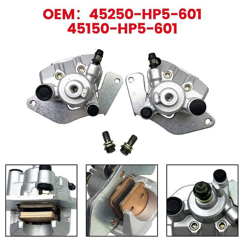 Car Front Brake Calipers W/Pads for Rancher 420 TRX420 Foreman 500 TRX500 45250-HP5-601 45150-HP5-60
