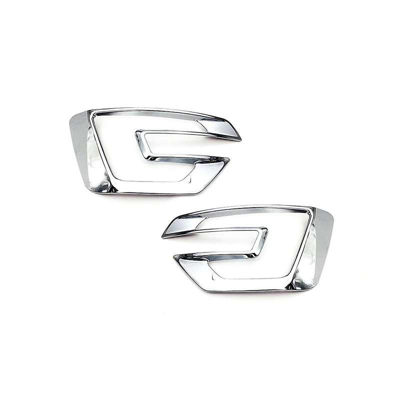 Car Front Bumper Fog Lamp Cover Fog Light for Explorer 2016 2017 Accessories 2PCS Silver