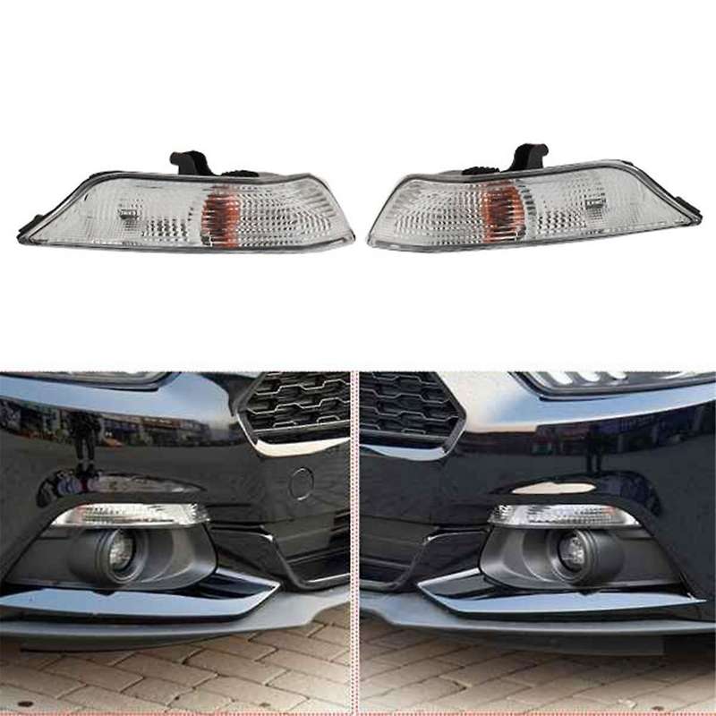 Car Front Bumper Corner Turn Signal Lights for 2015-2017 Headlights Indicator Lamp with Bulbs