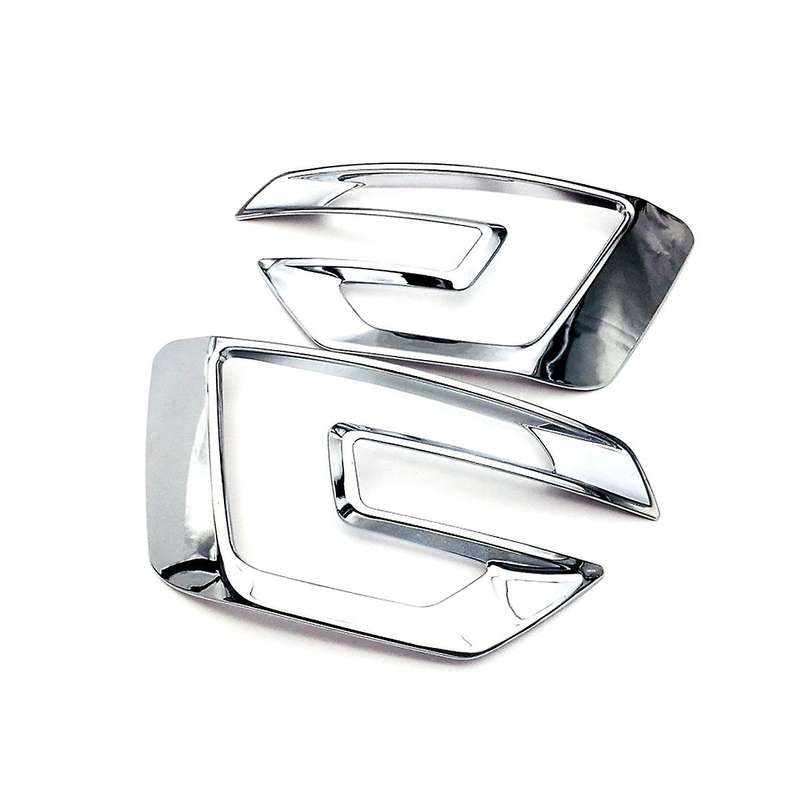 Car Front Bumper Fog Lamp Cover Fog Light Trim for Explorer 2016 2017 Accessories 2pcs Silver