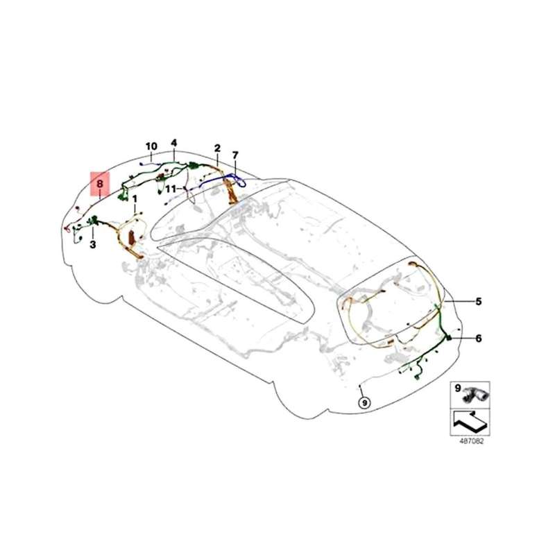 Car Front Bumper Electric Eye Harness for X1 E84 X1 20DX N47 X1 23DX Body Radar Cable Front Wire Se