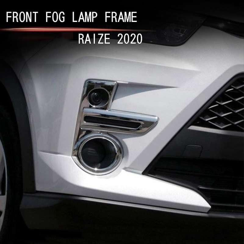Car Front Bumper Fog Lamp Frame Front Fog Lamp Grille Car Accessories for Raize 200 Series 2021