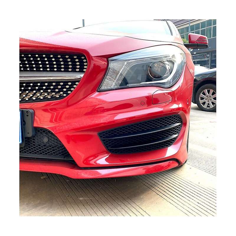 Car Front Bumper Fog Lamp Grille Black for  Claclass C117 Line Cla45 2013-2015