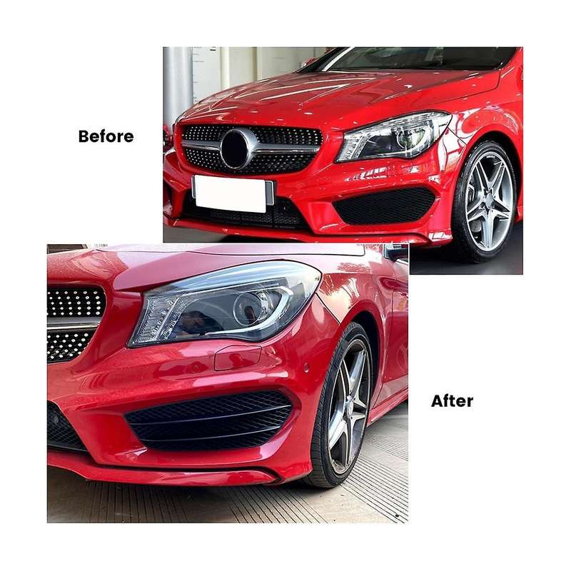 Car Front Bumper Fog Lamp Grille Black for  Claclass C117 Line Cla45 2013-2015