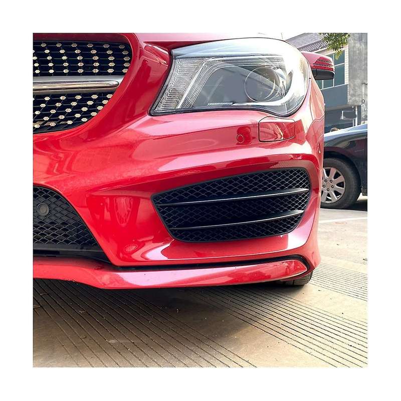 Car Front Bumper Fog Lamp Grille Black for  Claclass C117 Line Cla45 2013-2015