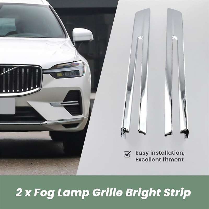 Car Front Bumper Fog Lamp Grille Bright Strip Chrome Plated 32234952 32234953 for XC60 2022