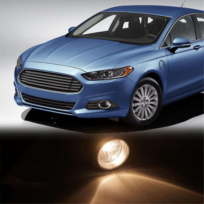 Car Front Bumper Fog Lamp Kit Lower Grille Fog Light for 2013-2016 Foglight Set 4F9Z15200A DS7Z-17B