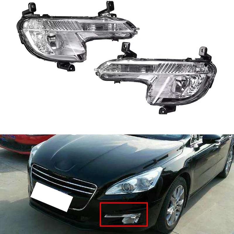 Car Front Bumper Fog Lamp Indicator Fog Light Assembly without Bulbs for 508 2011-2014 9670476180 Le