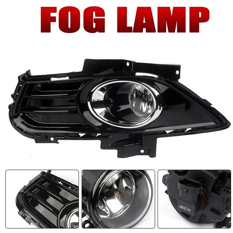Car Front Bumper Fog Lamp Kit Lower Grille Fog Light for 2013-2016 Foglight Set 4F9Z15200A DS7Z-17B8