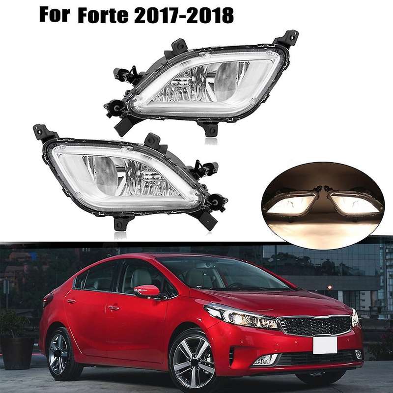 Car Front Bumper Fog Lamp Headlights Halogen Fog Light for Forte 2017 2018