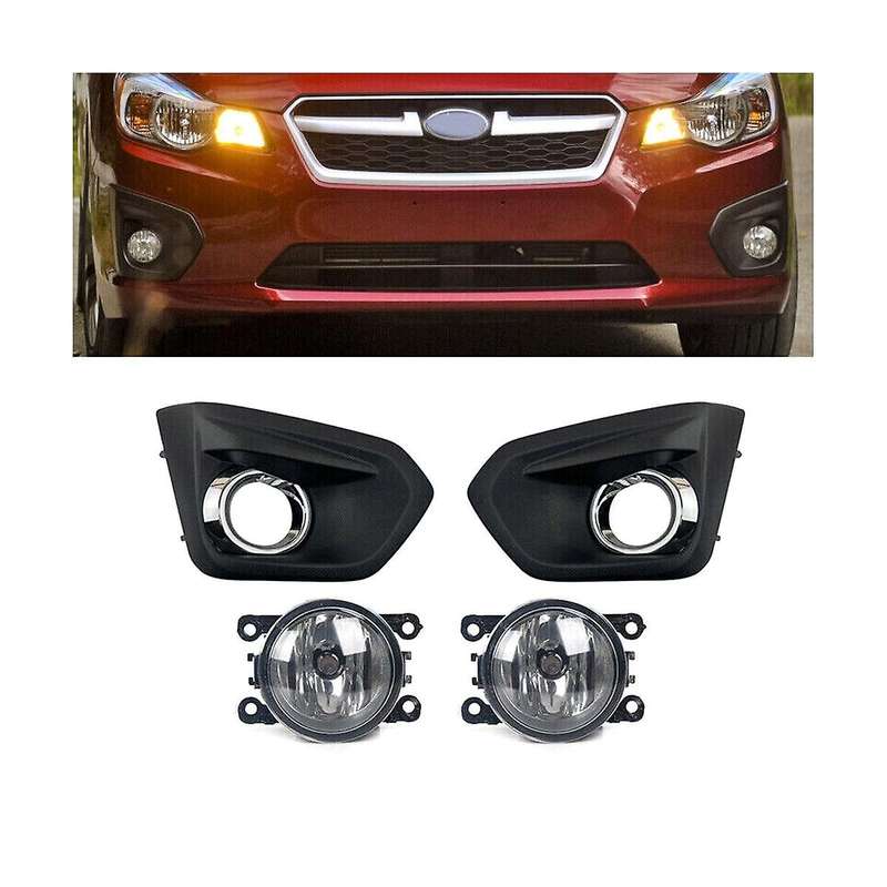 Car Front Bumper Fog Lamp with Lamp Bezel Cover Chrome for Impreza 2012-2014 57731fj020 57731fj030