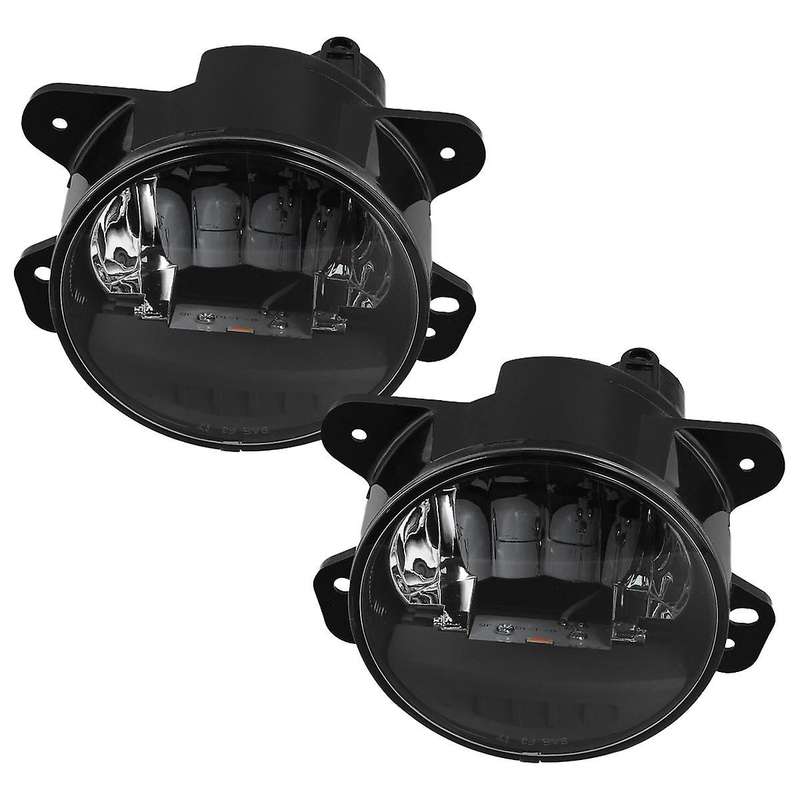 Car Front Bumper Fog Light Assembly for Wrangler JL 2018-2024 Yellow LED Daytime Running Light DRL
