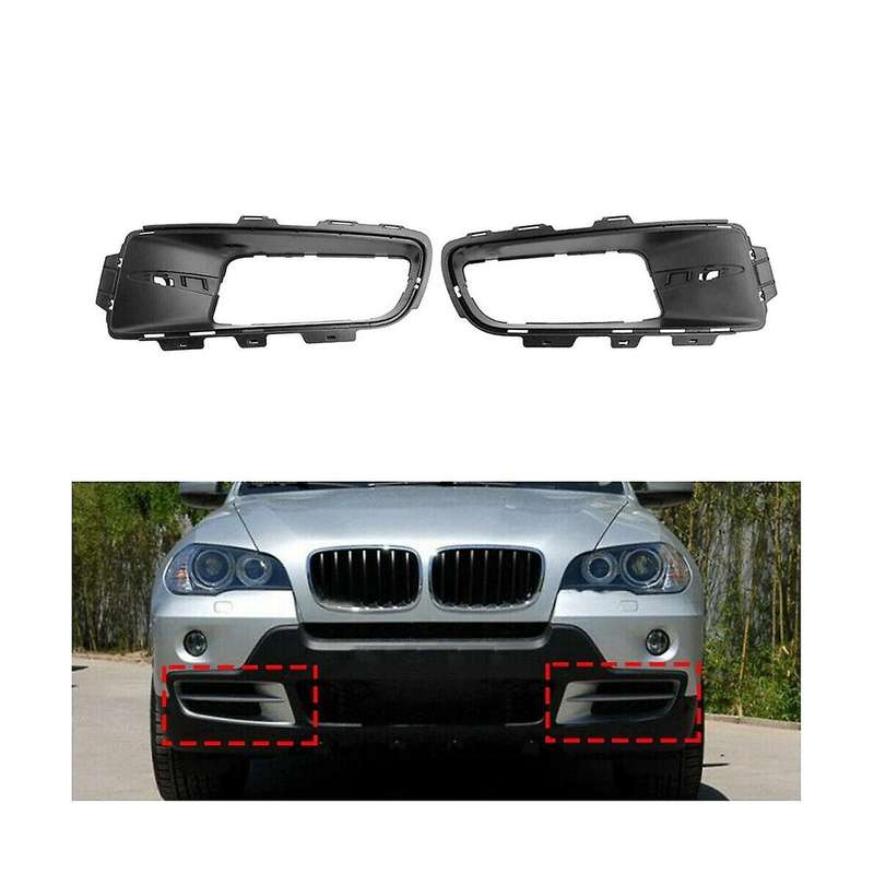 Car Front Bumper Fog Light Grill Fog Light Vent Grille Intake Cover 51117172450 51117172449 for X5