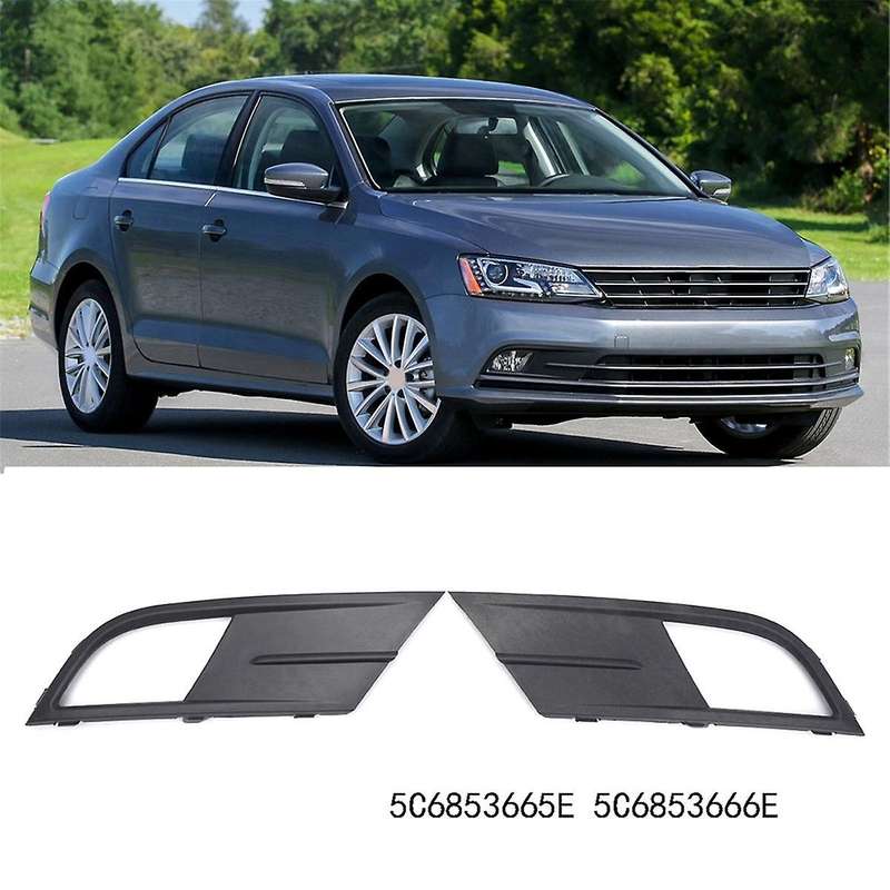 Car Front Bumper Fog Light Grille for MK6 2015-2018 Fog Lamp Cover Fog Lamp Frame 5C6853665E 5C6853