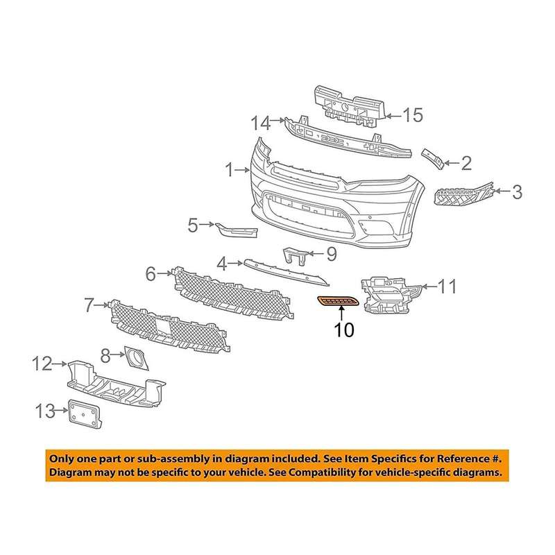 Car Front Bumper Fog Light Grille Cover 68307812AA 68307813AA for Durango 2018-2020 Fog Light Grill