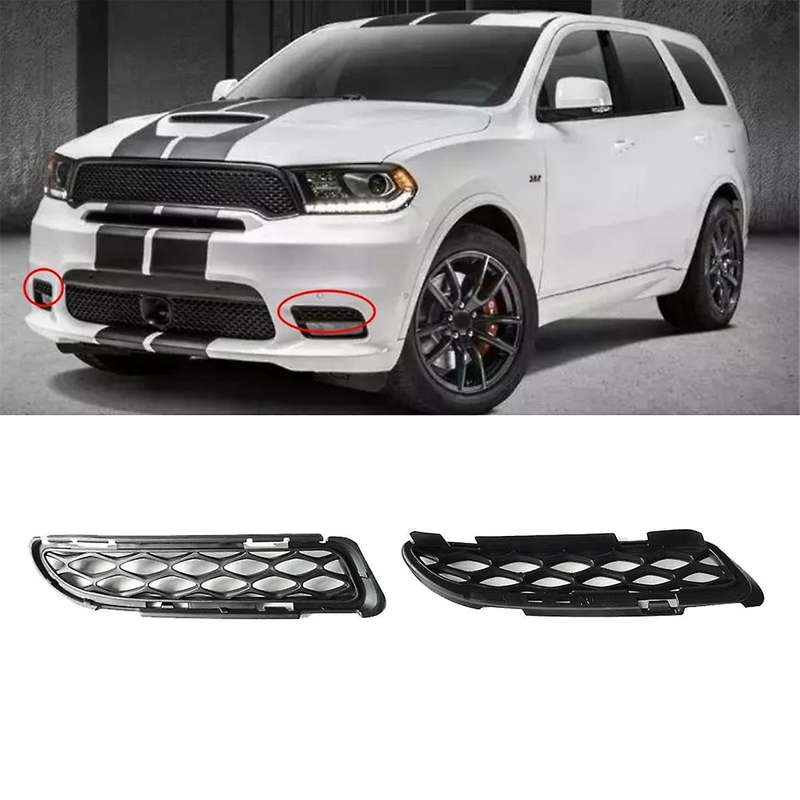 Car Front Bumper Fog Light Grille Cover 68307812AA 68307813AA for Durango 2018-2020 Fog Light Grill