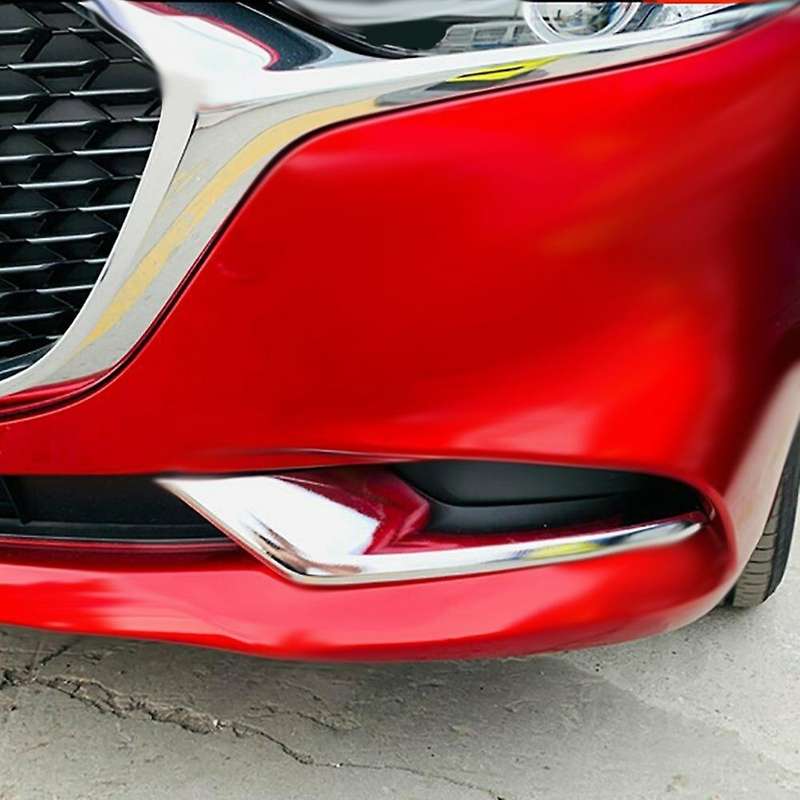 Car Front Bumper Fog Light Lamp Cover Trim Bezel for 3 Axela 2019-2020