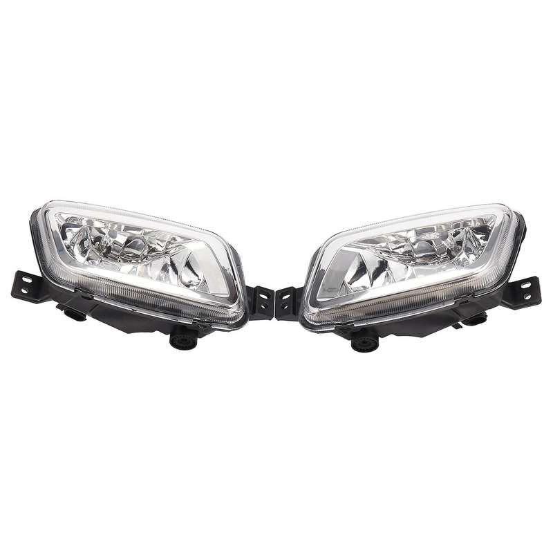 Car Front Bumper Fog Light Lamp Assembly with Bulb Switch Wiring Kit for 2015 2016 2017 2018