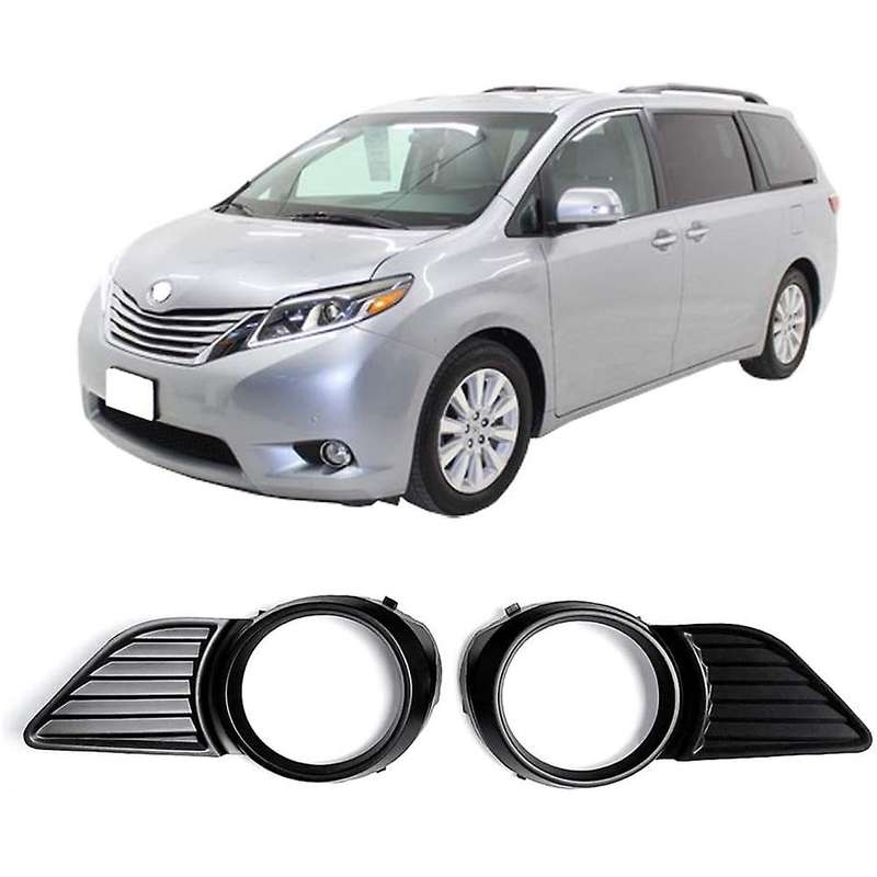 Car Front Bumper Fog Light Lamp Frame Cover Replacement for Sienna 2011-2017, 5212708030(Passenger