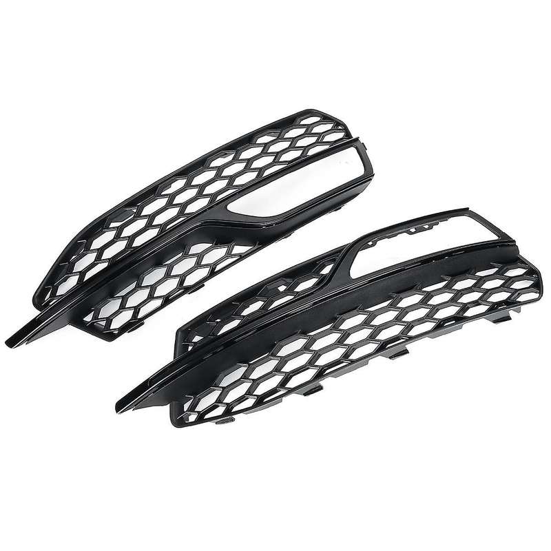 Car Front Bumper Fog Light Lamp Grille Cover Honeycomb Mesh Style for- S3 A3 S-Lines 14-16 8V3807682