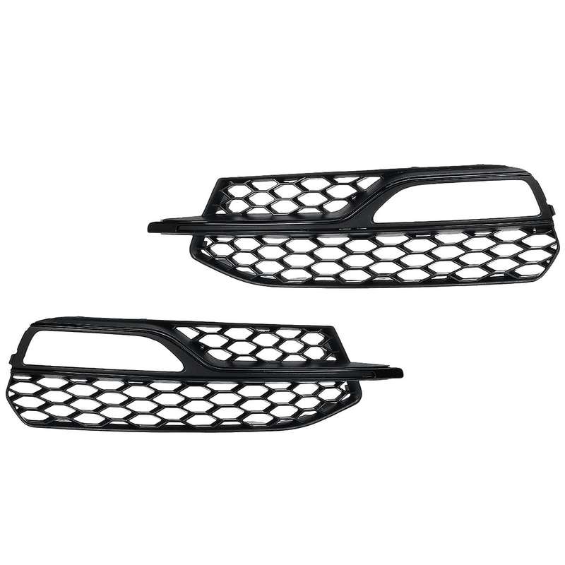 Car Front Bumper Fog Light Lamp Grille Cover Honeycomb Mesh Style for- S3 A3 S-Lines 14-16 8V3807682