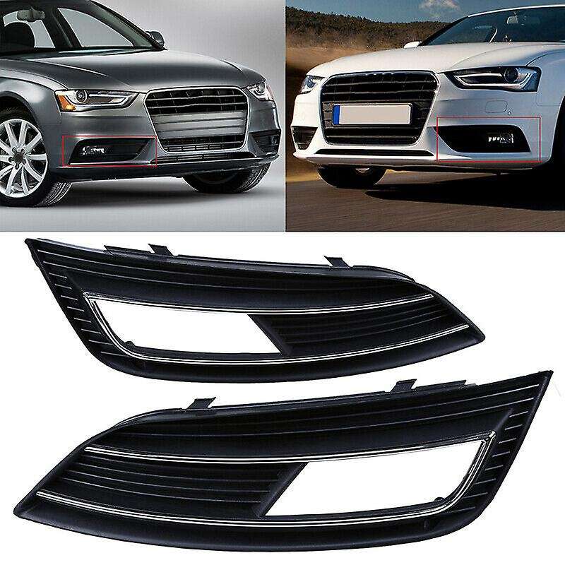 Car Front Bumper Fog Light Lamp Grill Grilles Cover for A4 B8 Facelift 2012-2015 8K0807681K 8K080768