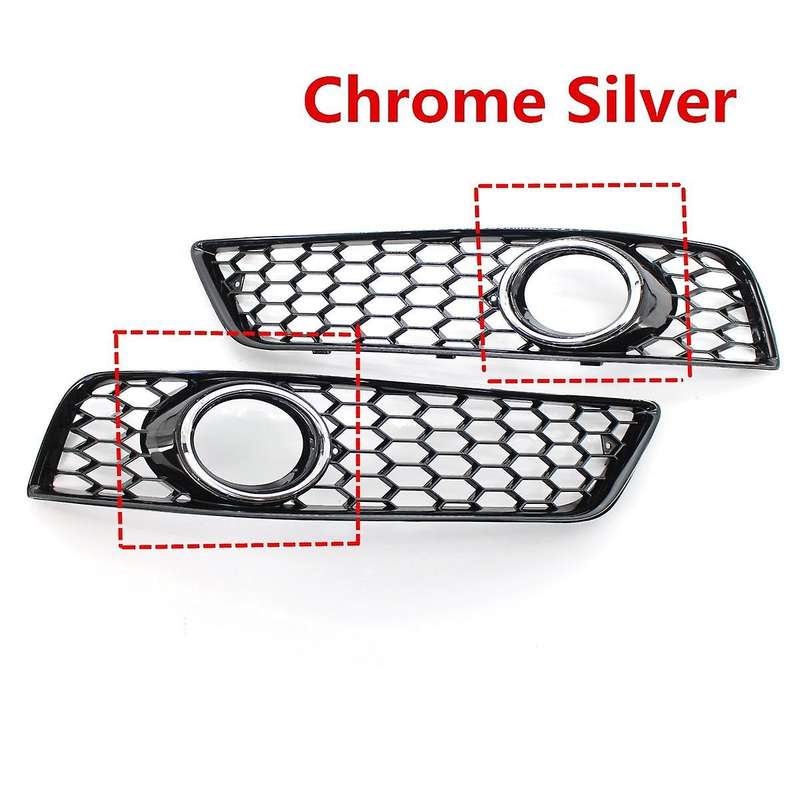 Car Front Bumper Fog Light Mesh Grille for A3 8p 2009-2013 8p0807682d Fog Lamp Honeycomb Grille Cove