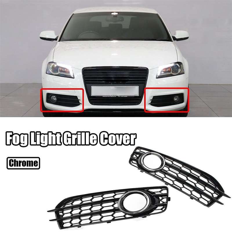 Car Front Bumper Fog Light Mesh Grille for A3 8p 2009-2013 8p0807682d Fog Lamp Honeycomb Grille Cove