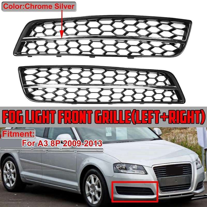 Car Front Bumper Fog Light Mesh Grille for A3 8p 2009-2013 Fog Lamp Honeycomb Cover 8p0807681 8p0807
