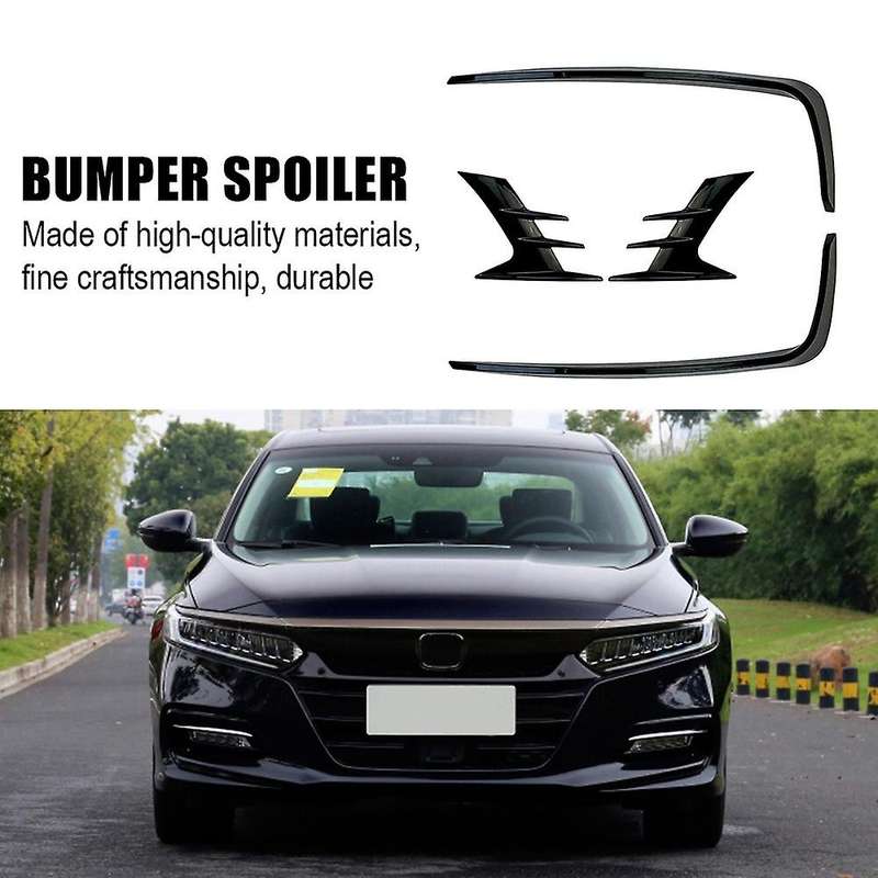 Car Front Bumper Fog Lights Cover Set Bumper Cover Protector Trim for Accord 10Th 2018-2020 Carbon F