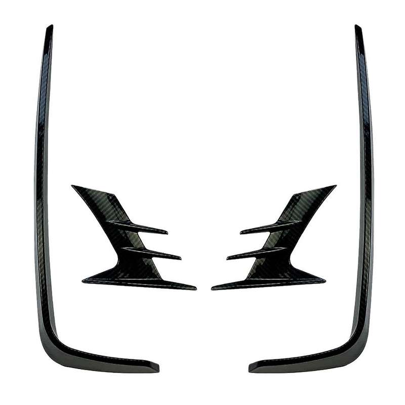 Car Front Bumper Fog Lights Cover Set Bumper Cover Protector Trim for Accord 10Th 2018-2020 Carbon F