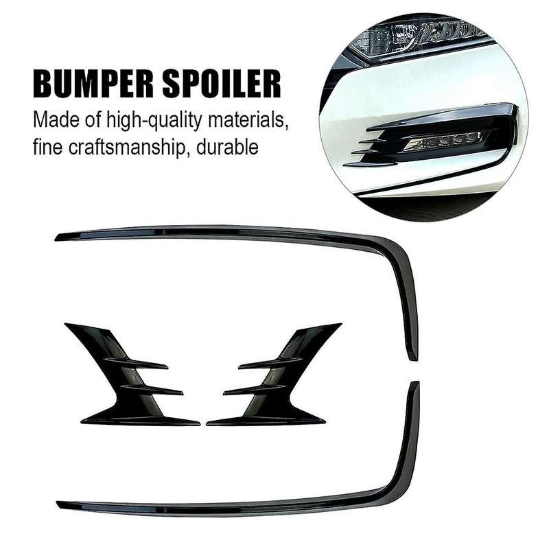 Car Front Bumper Fog Lights Cover Set Bumper Cover Protector Trim for Accord 10Th 2018-2020 Carbon F