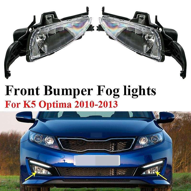 Car Front Bumper Fog Lights DRL Fog Lamps Assembly for K5 2010-2013 92201-4M000 92202-4M000