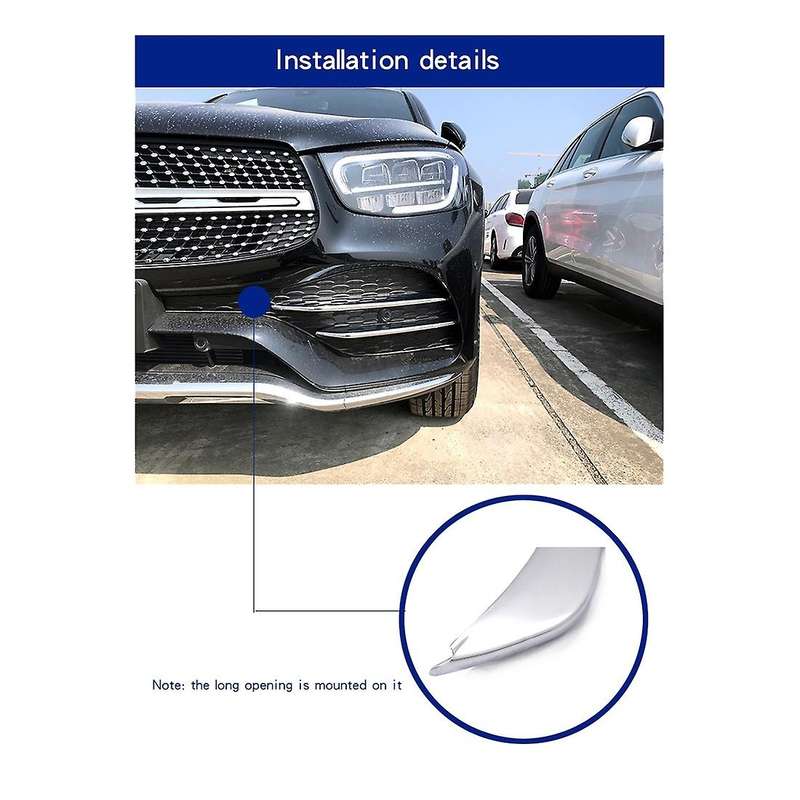 Car Front Bumper Fog Light Trim Spoiler for GLC Coupe 2020 2021