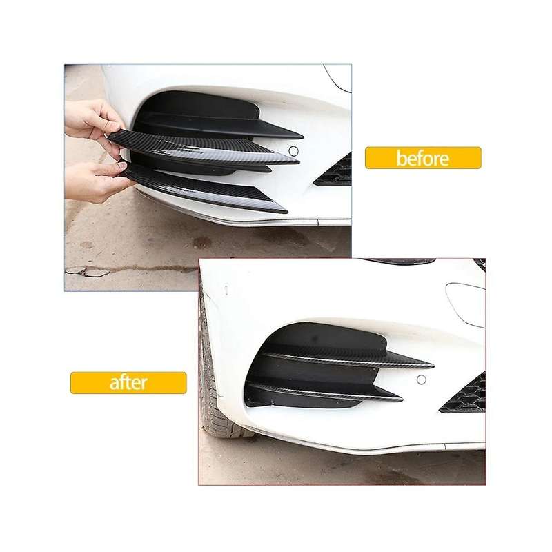 Car Front Bumper Fog Light Trim Strips for C Class W205 2019-2021 Air Intake Grille Splitter Decorat