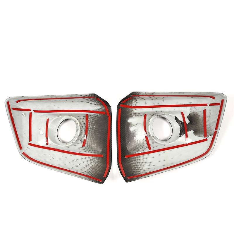 Car Front Bumper Fog Lights Lamp Cover ABS Decoration Accessories for Jimny 2019 2020 2021 ,Carbon F