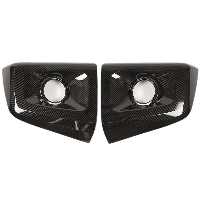 Car Front Bumper Fog Lights Lamp Cover ABS Decoration Accessories for Jimny 2019 2020 2021 ,Carbon F