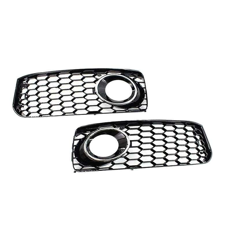 Car Front Bumper Fog Lights Honeycomb Mesh Hexagonal Front Ventilation Grille for A5 RS5 2008-2012
