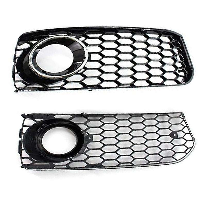 Car Front Bumper Fog Lights Honeycomb Mesh Hexagonal Front Ventilation Grille for A5 RS5 2008-2012
